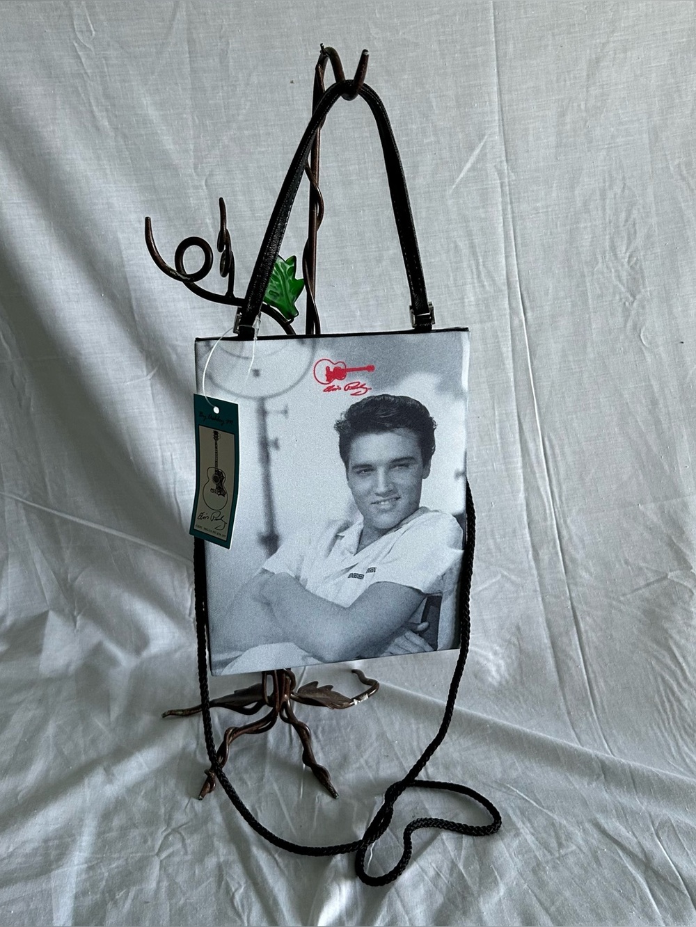 NWT Elvis Presley Black and White Icon Portrait Tote Bag